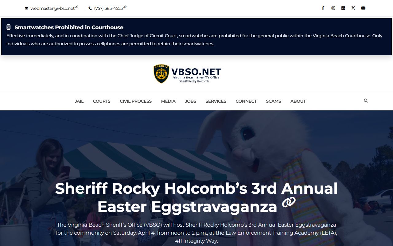 Virginia Beach Police Department 24 hour booking records interface