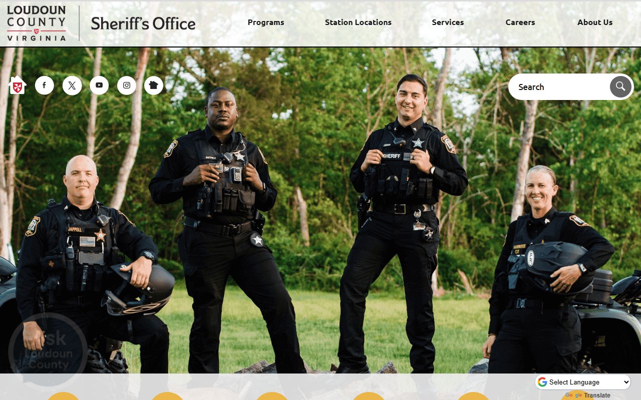 Loudoun County 24 Hour Booking records search interface